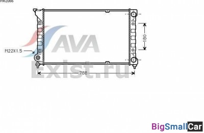 Радиатор охлаждения AVA quality cooling VW2066 С к - купить Екатеринбурге