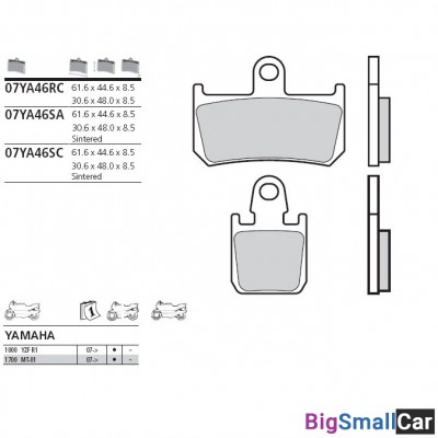 Тормозные колодки BREMBO SINTER 07YA46SA