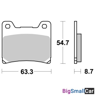 Тормозные колодки, передние Sinter / SBS 555LS
