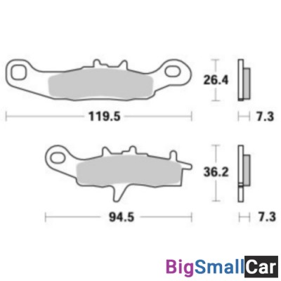 Тормозные колодки, задние Sinter / SBS 726CS
