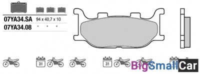 Тормозные колодки BREMBO CARBON CERAMIC 07YA3408