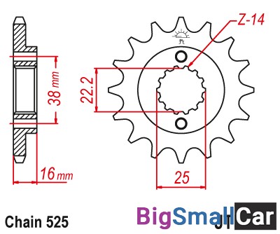 Звезда ведущая JT JTF740.15 - купить Екатеринбурге