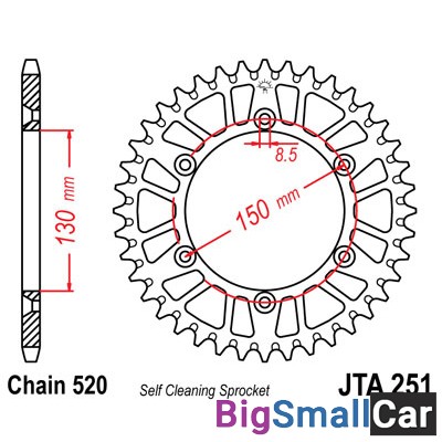 Звезда ведомая JT JTA251.48 - купить Екатеринбурге