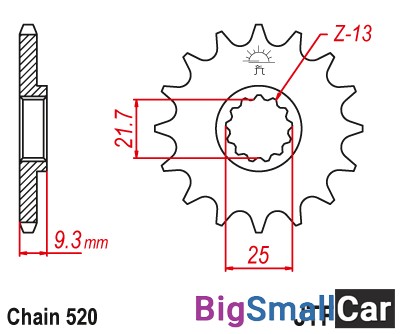 Звезда ведущая JT JTF1539.14RB - купить Екатеринбурге