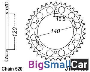 Звезда ведомая JT JTR1490.44 - купить Екатеринбурге