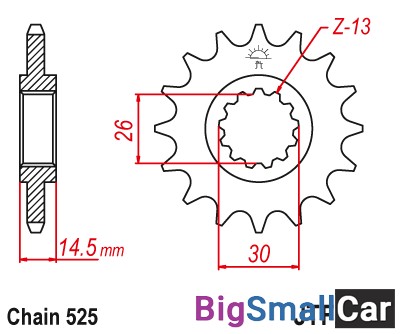 Звезда ведущая JT JTF1332.14 - купить Екатеринбурге