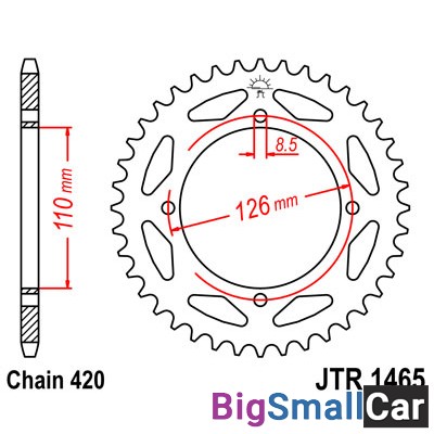 Звезда ведомая JT JTR1465.47 - купить Екатеринбурге