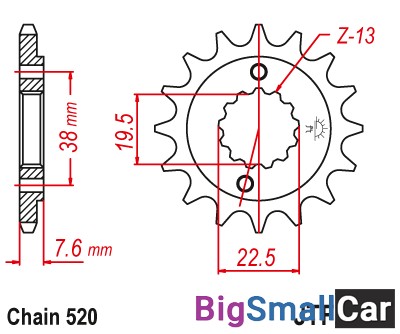 Звезда ведущая JT JTF1401.14 - купить Екатеринбурге