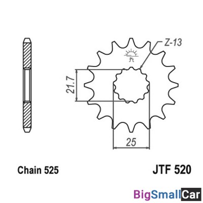 Звезда ведущая JT JTF520.14RB - купить Екатеринбурге