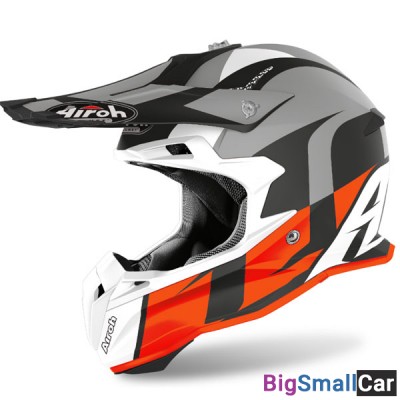 Шлем AIROH Terminator Open Vision SHOOT orange/grey L TOVS - купить Екатеринбурге